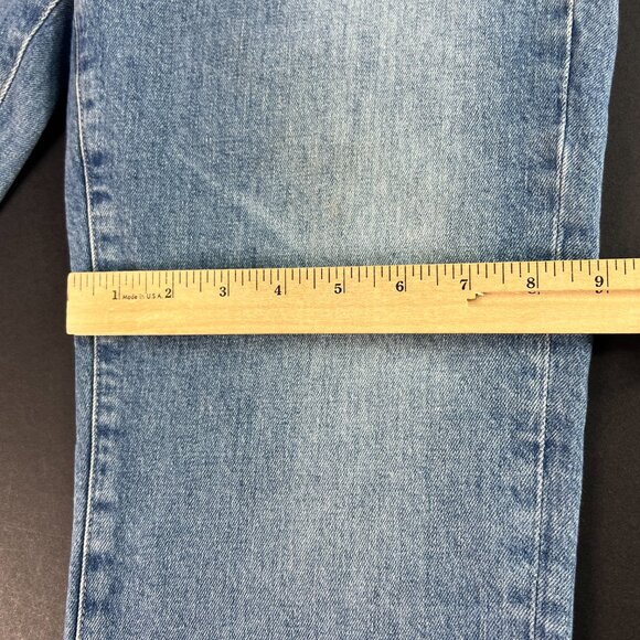 Adriano Goldschmid Jeans Womens 31x27* Isabelle Straight Crop Blue Denim Tag 31R - Picture 13 of 16